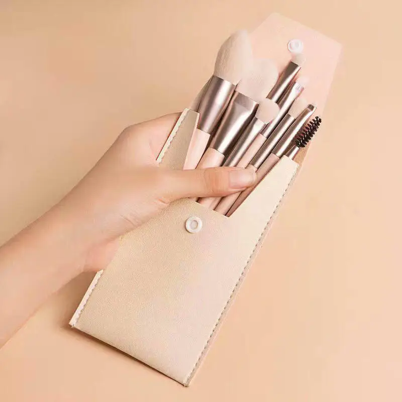 8-Piece Soft Bristle Makeup Brush Set for Beginners - Image 8