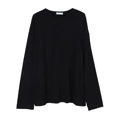 Long Sleeve T-Shirt Back Letter Print Women Winter Loose Collar Jacket