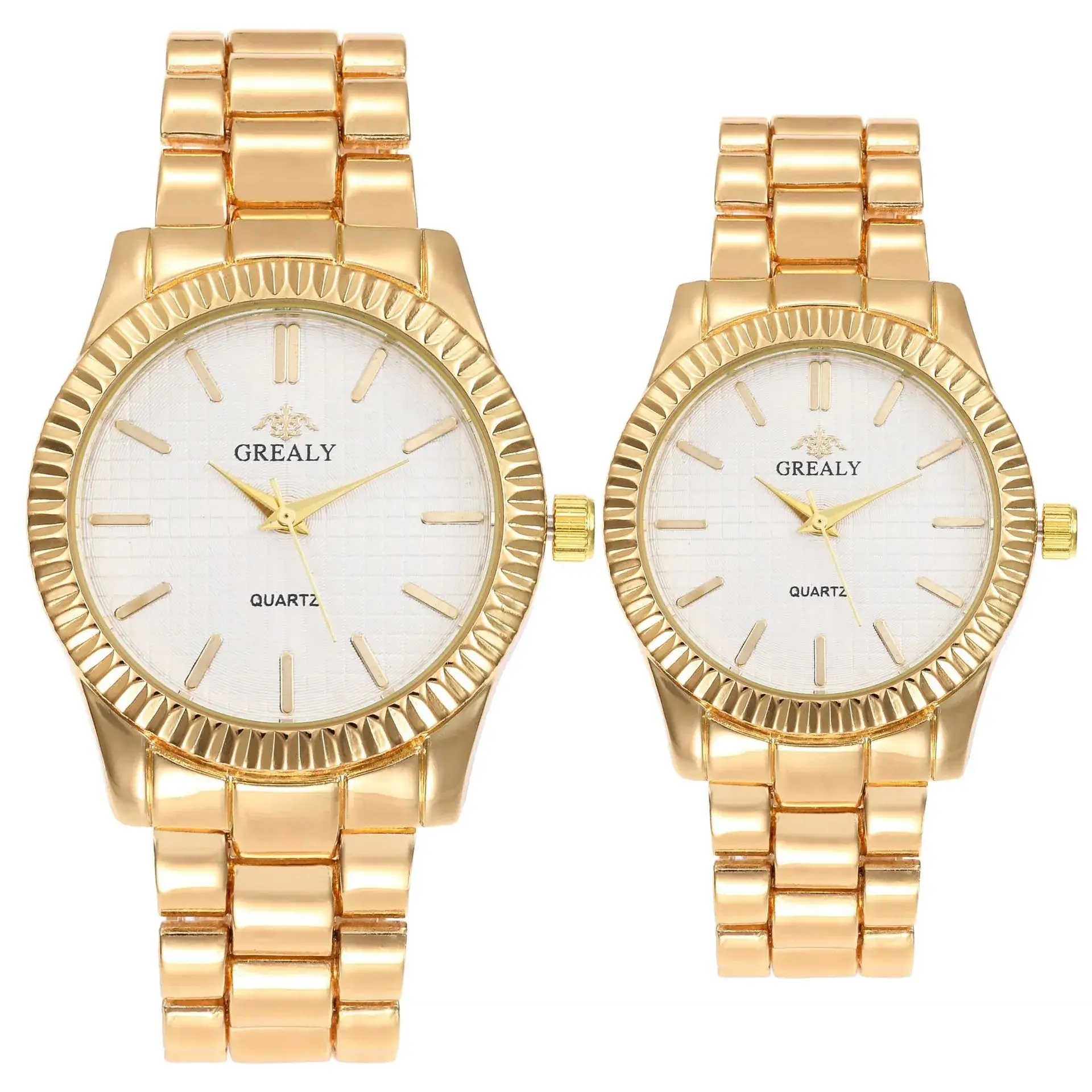 Gold Quattro Watches for Couples Set - Image 5