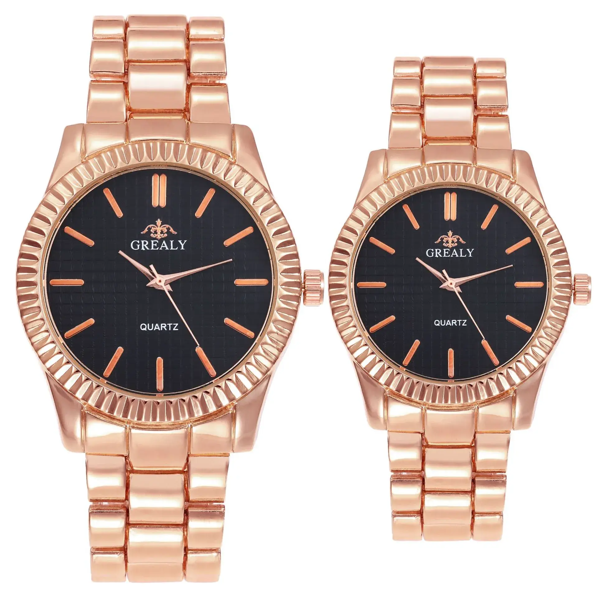 Gold Quattro Watches for Couples Set - Image 4