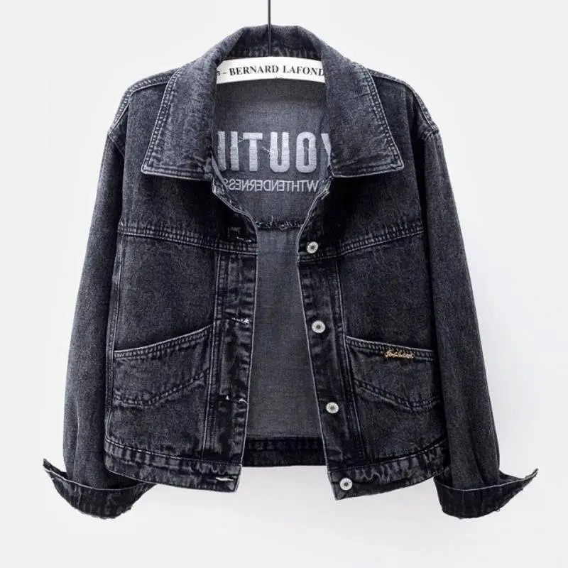 Women Denim Jacket Light Blue 2025 Spring Korean Style - Image 15