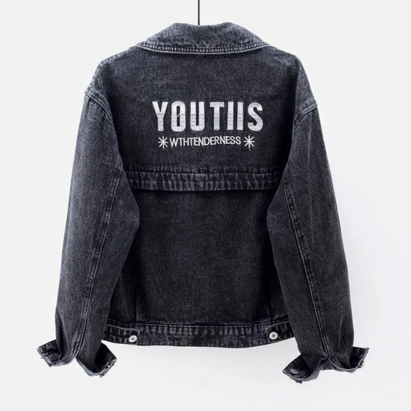Women Denim Jacket Light Blue 2025 Spring Korean Style - Image 16