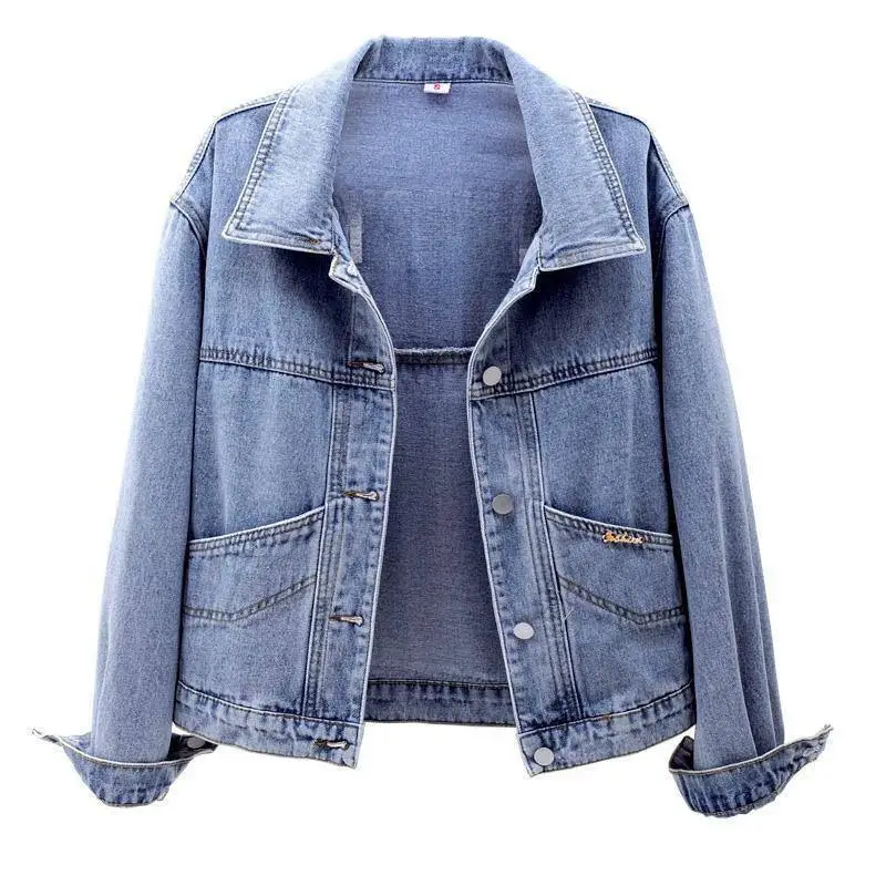 Women Denim Jacket Light Blue 2025 Spring Korean Style - Image 4