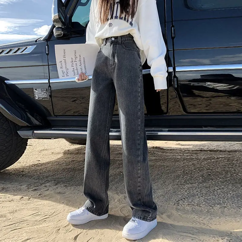 Korean Style Wide Leg Jeans Women 2021 - Image 6