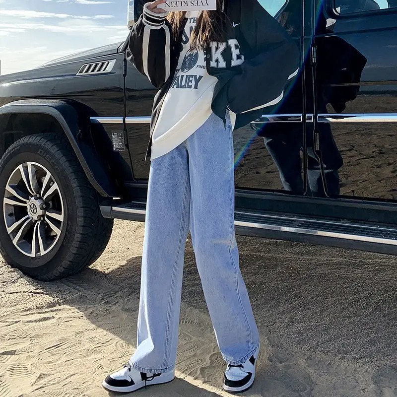 Korean Style Wide Leg Jeans Women 2021 - Image 3