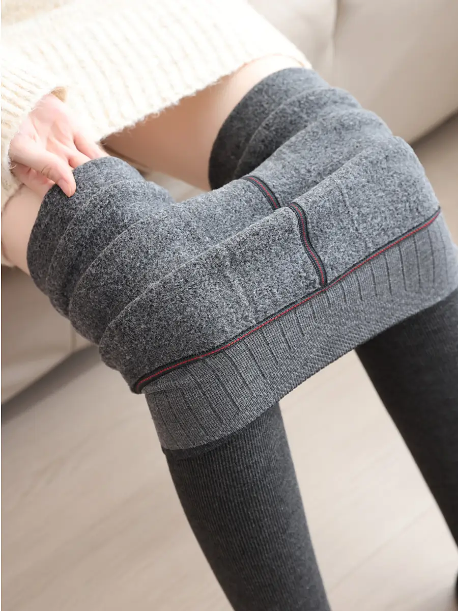 Women's Thick Warm Fleece Leggings with Foot Loops - Image 15