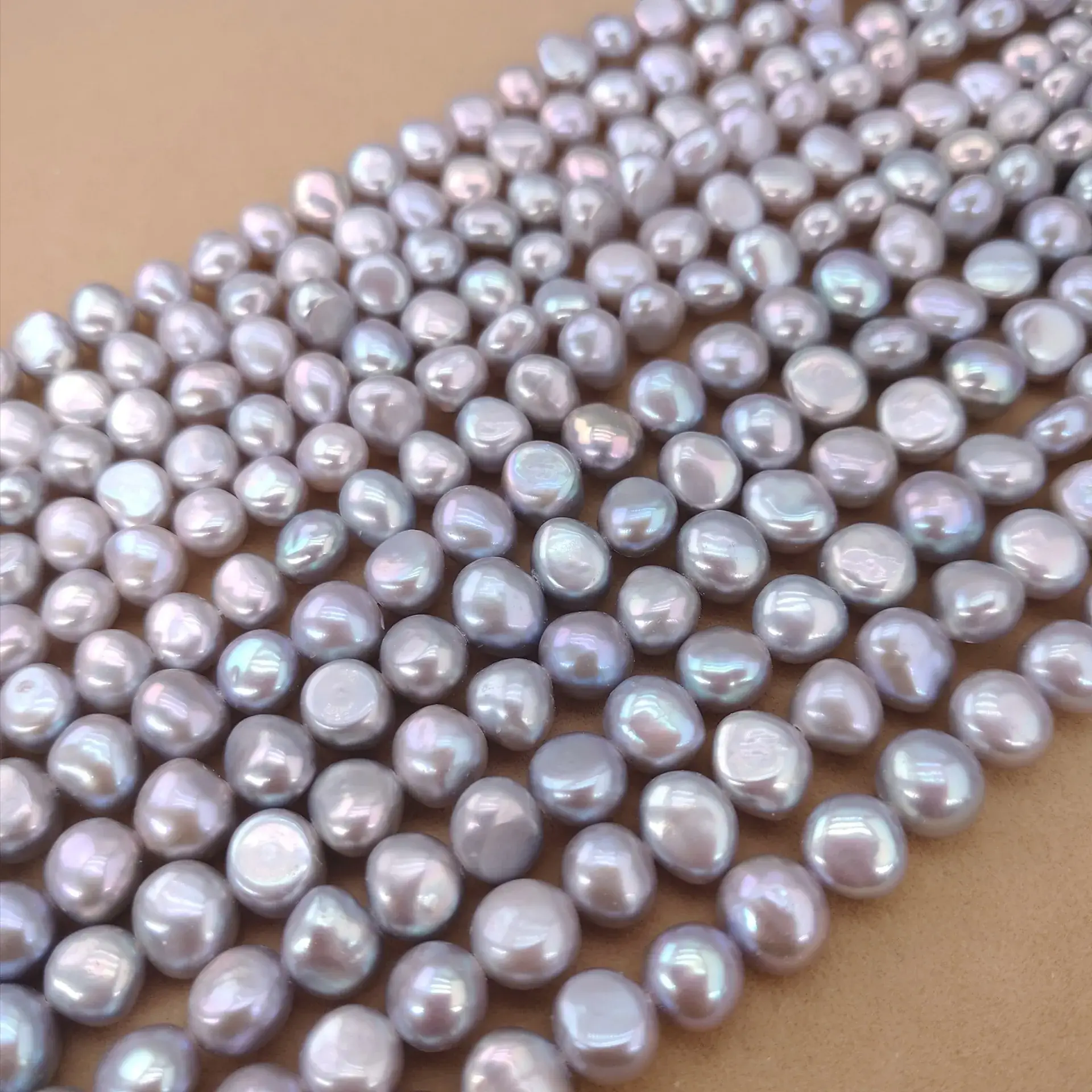 Grey Pearl Beads 6-9mm Special Shape for Jewelry