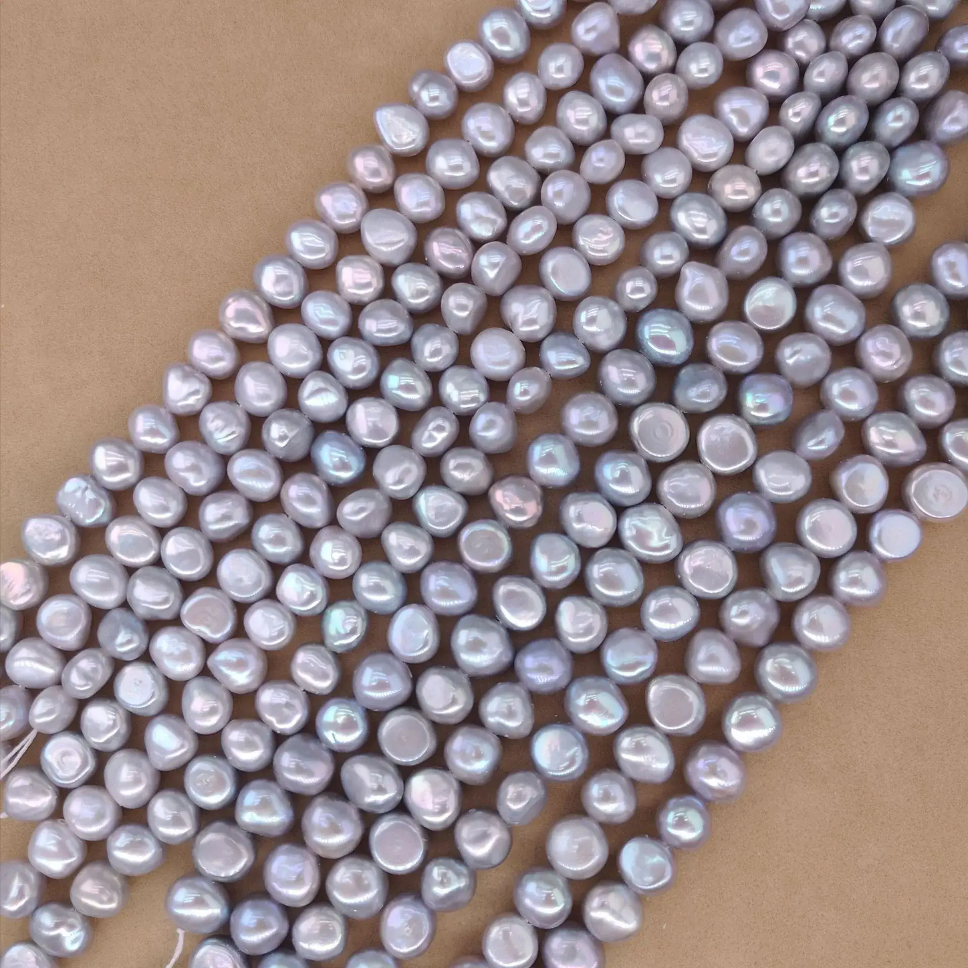 Grey Pearl Beads 6-9mm Special Shape for Jewelry