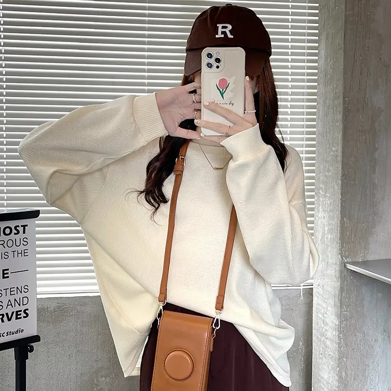 2022 Spring Sweatshirt Long Sleeve Round Neck Female - Image 5