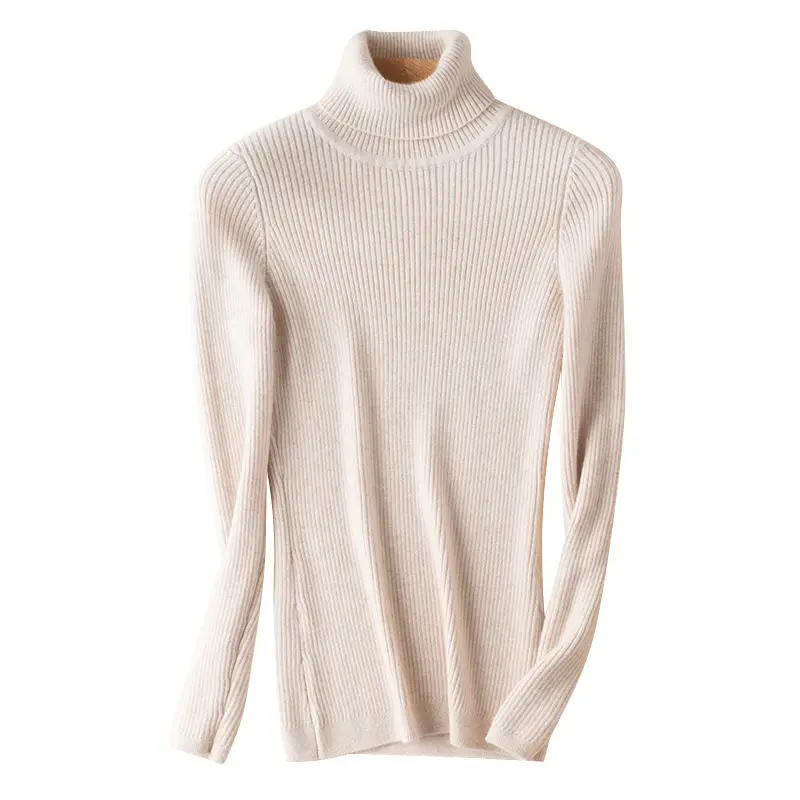 Women High Collar Slim Fit Knitwear Wool Top - Image 18