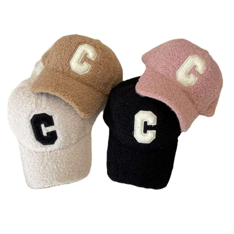 Women's Black L-Embroidered Wool Cap for Winter - Image 9