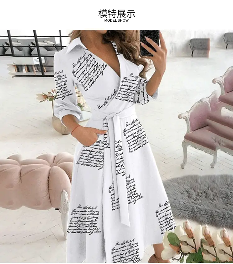 Women's Printed V-Neck Bodycon Dress Olive Green — feature 39