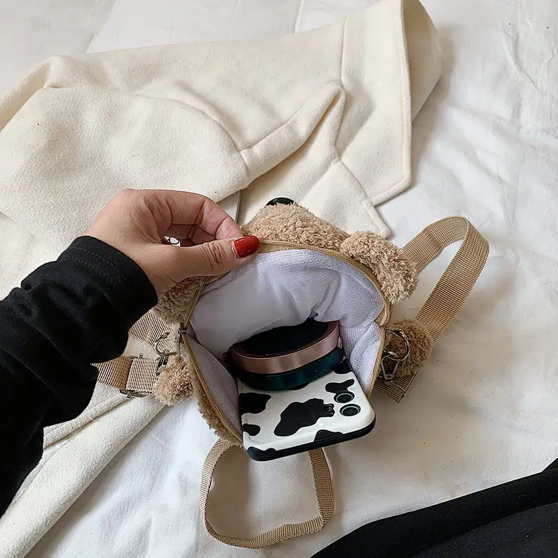 Cute Plush Cartoon Bear Doll Bag for Women - Image 5