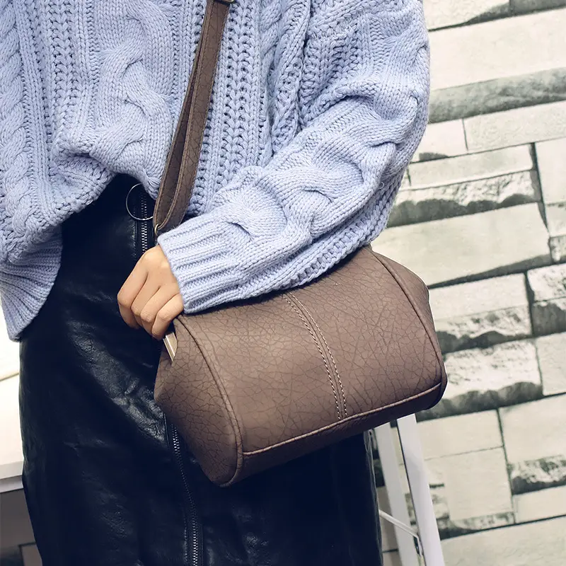 Black Korean Style Women's Shoulder Bag with Clip Buckle — feature 33