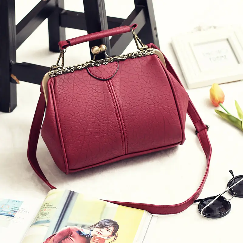 Black Korean Style Women's Shoulder Bag with Clip Buckle — feature 59