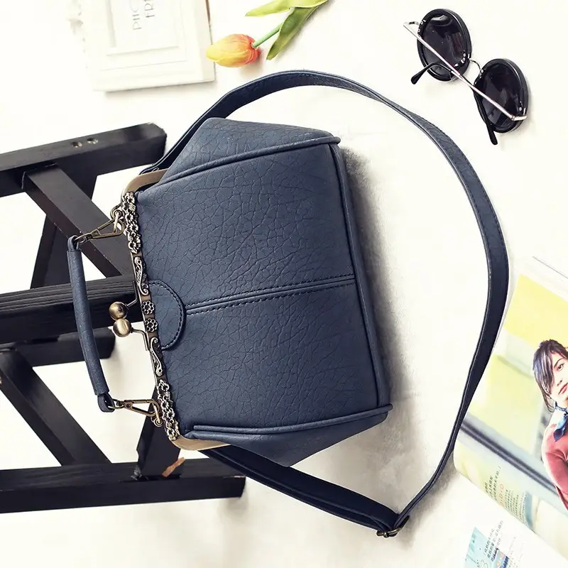 Black Korean Style Women's Shoulder Bag with Clip Buckle — feature 66