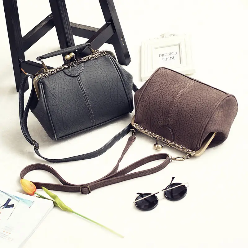 Black Korean Style Women's Shoulder Bag with Clip Buckle — feature 68