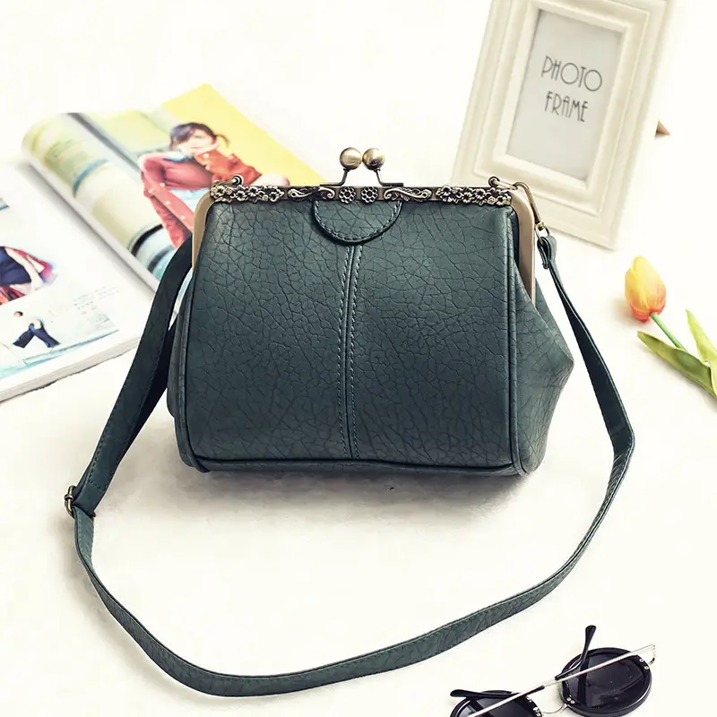 Black Korean Style Women's Shoulder Bag with Clip Buckle — feature 74