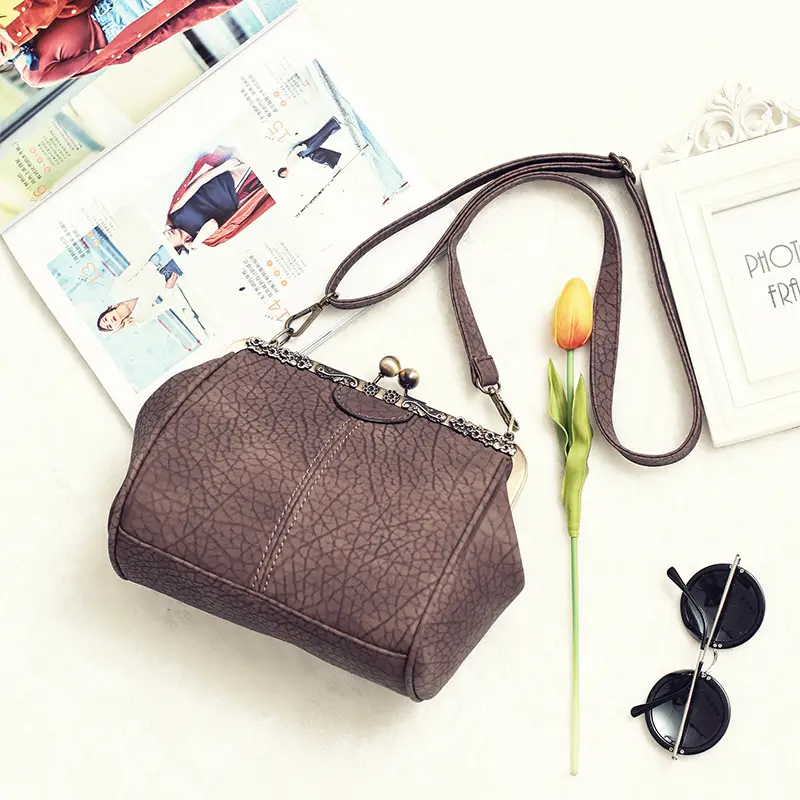 Black Korean Style Women's Shoulder Bag with Clip Buckle — feature 76