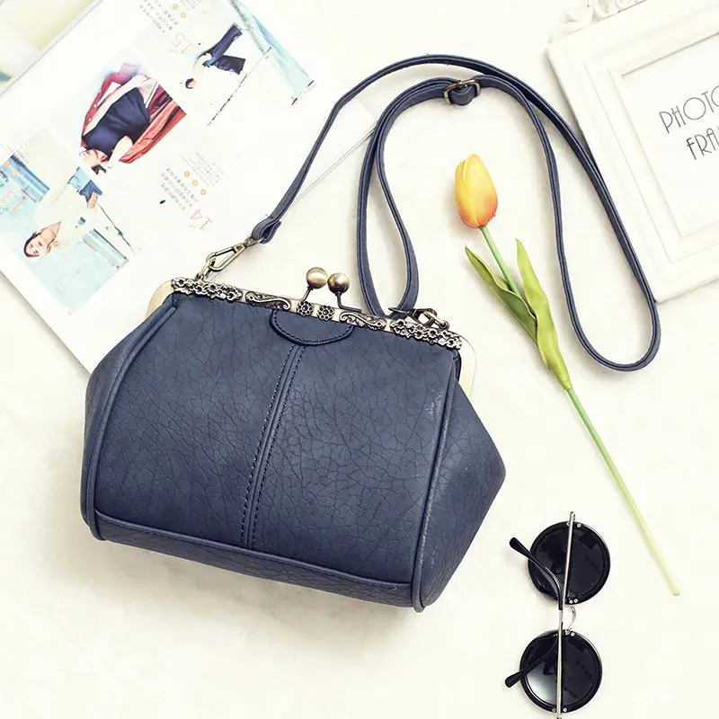 Black Korean Style Women's Shoulder Bag with Clip Buckle — feature 77