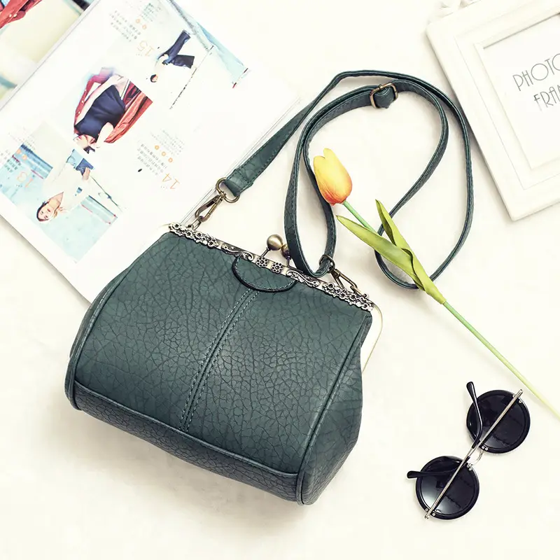 Black Korean Style Women's Shoulder Bag with Clip Buckle — feature 79