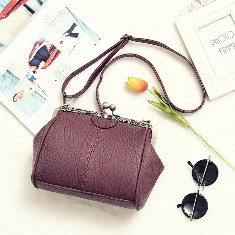 Black Korean Style Women's Shoulder Bag with Clip Buckle — feature 82