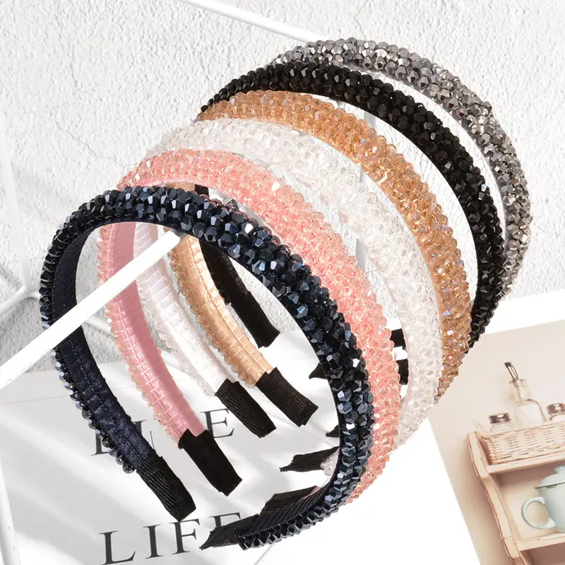 Rhinestone Crossbody Headbands Black Pink Gold Diamond Accessories - Image 13