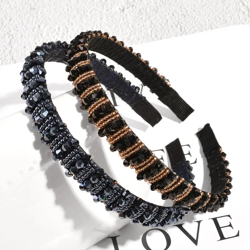 Rhinestone Crossbody Headbands Black Pink Gold Diamond Accessories - Image 15