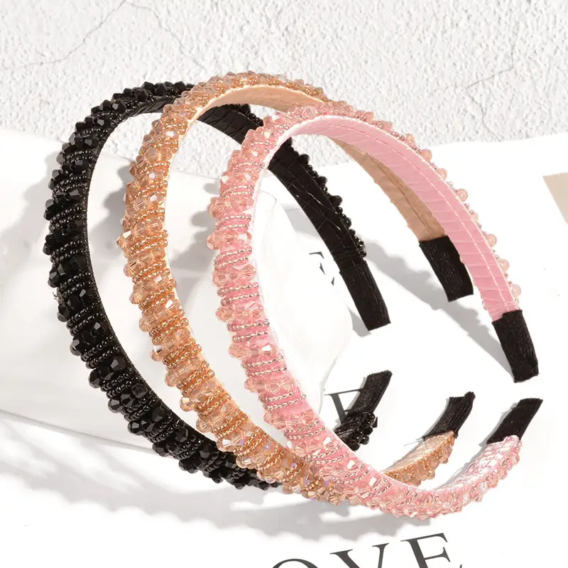 Rhinestone Crossbody Headbands Black Pink Gold Diamond Accessories - Image 16
