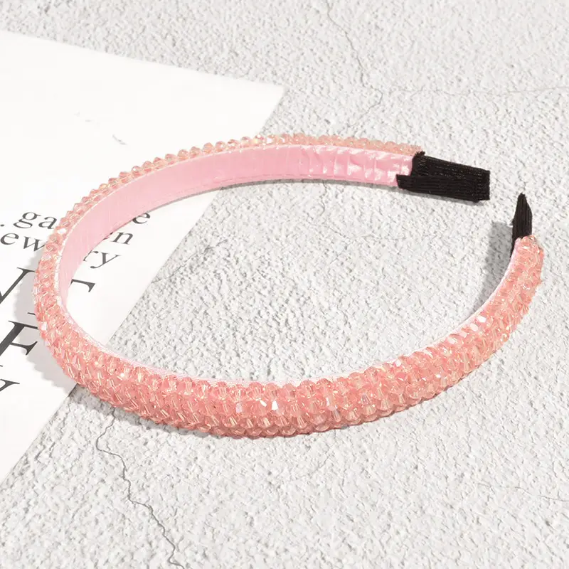 Rhinestone Crossbody Headbands Black Pink Gold Diamond Accessories - Image 3