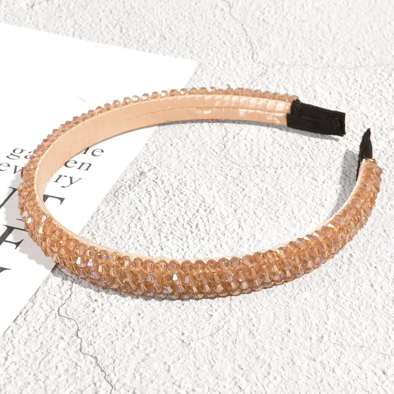 Rhinestone Crossbody Headbands Black Pink Gold Diamond Accessories - Image 4