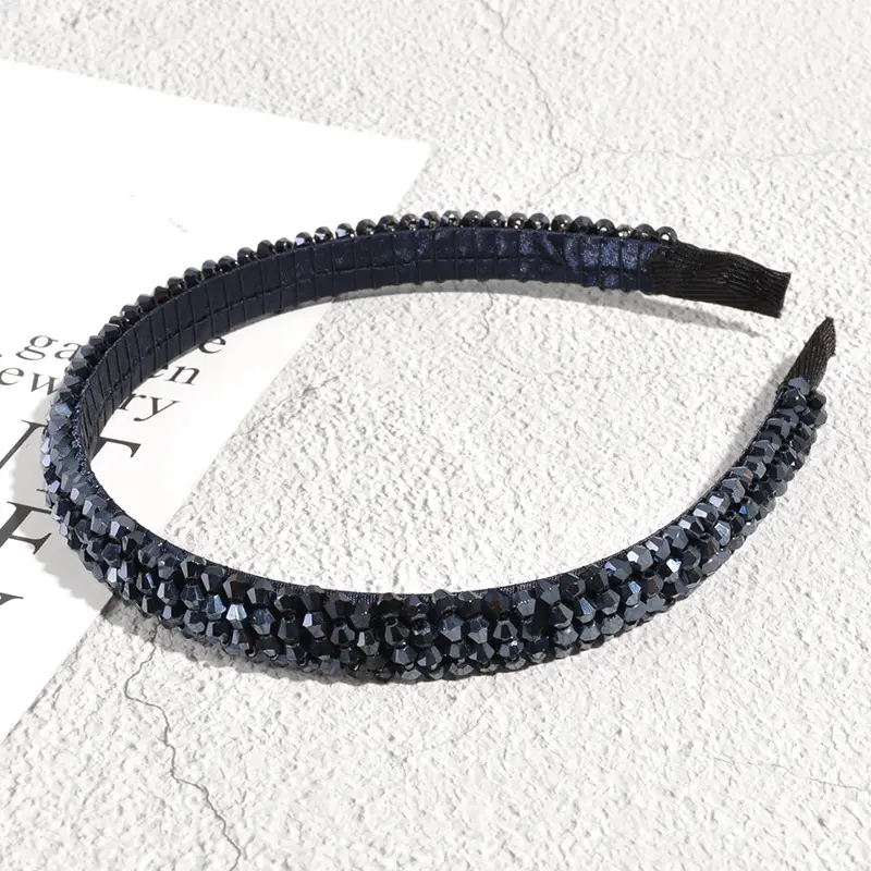 Rhinestone Crossbody Headbands Black Pink Gold Diamond Accessories - Image 5