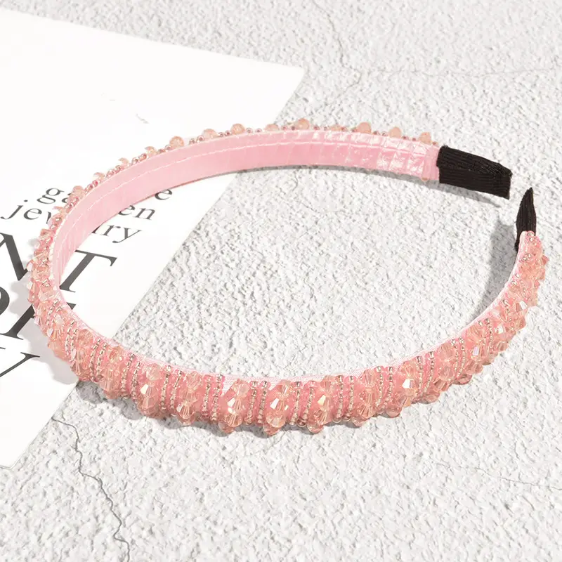 Rhinestone Crossbody Headbands Black Pink Gold Diamond Accessories - Image 9