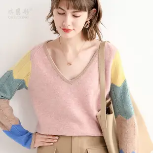 Women Wool Blend Turtleneck Sweater Brown — feature 29
