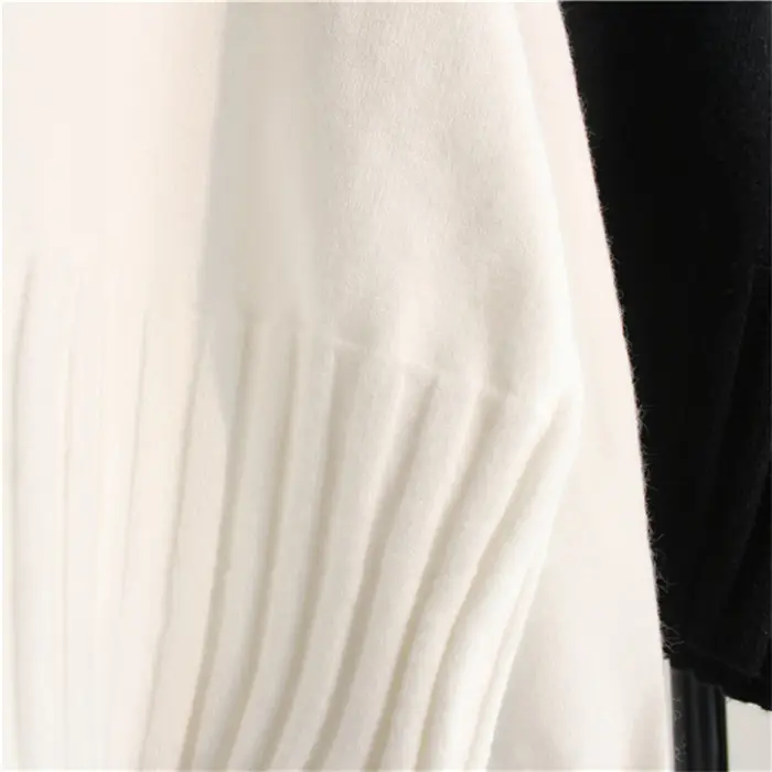 Women's White Pullover Turtleneck Sweater Set — feature 6