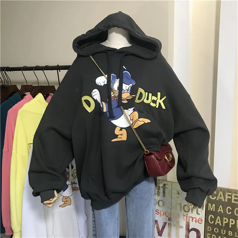 2026 Cartoon Print Hooded Fleece Sweatshirt Women — feature 13