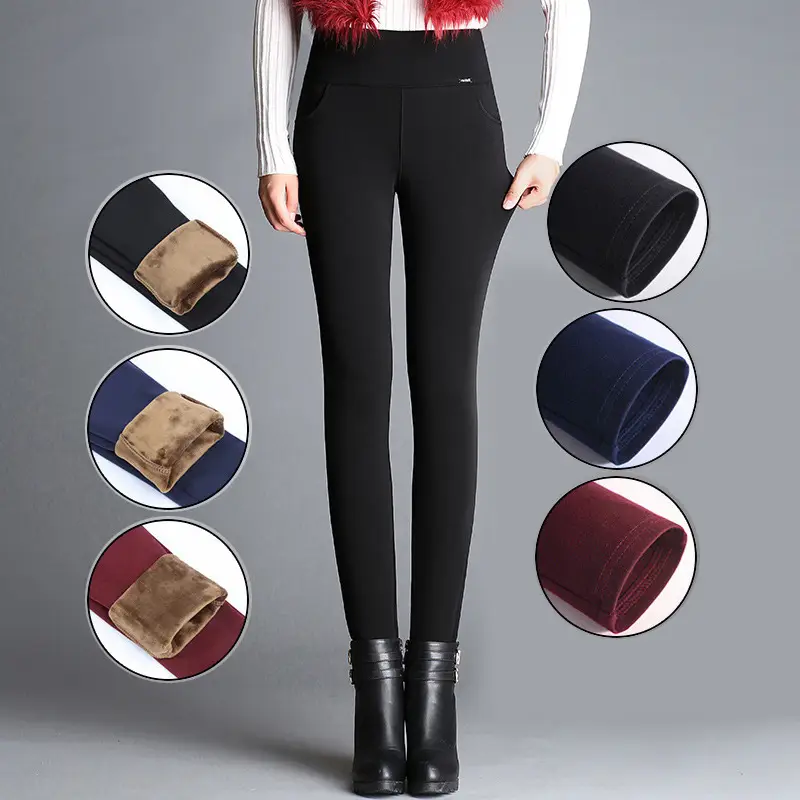 Fleece Leggings Women High Waist Winter Outerwear