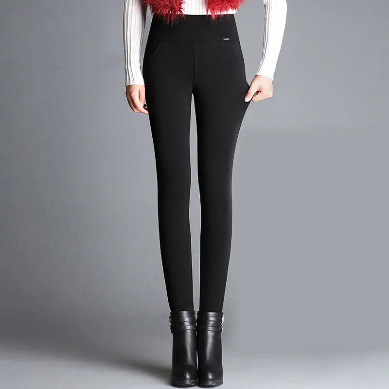 Fleece Leggings Women High Waist Winter Outerwear