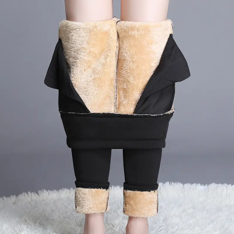 Fleece Leggings Women High Waist Winter Outerwear