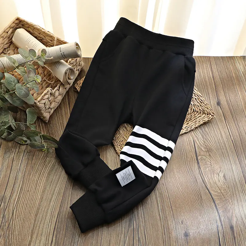 2020 Winter Casual Pants Navy Blue Cotton Long Pants - Image 2