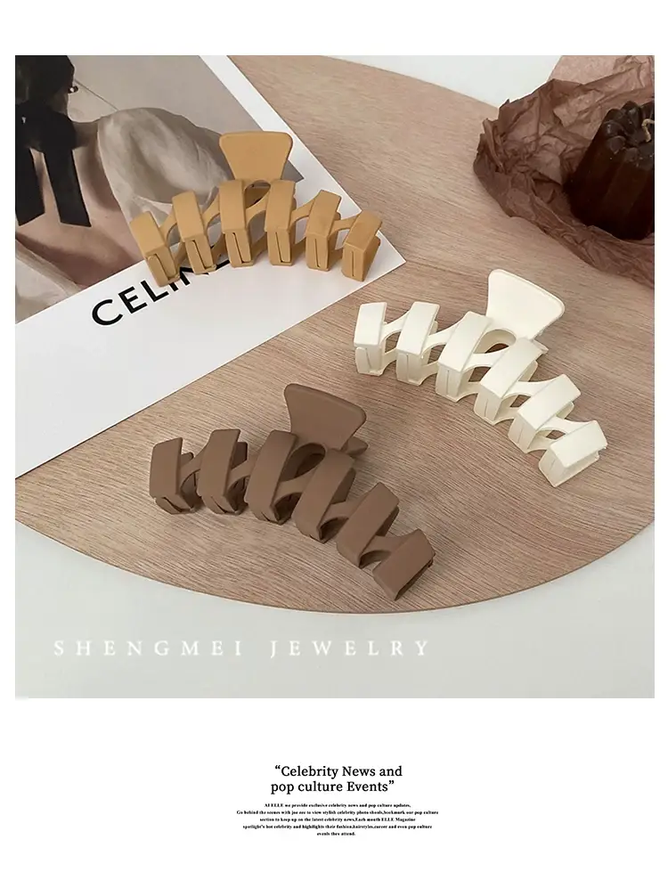 Japanese Korean Style Large Shark Clip Bath Grab Clip Women's Back of Head Clip Headwear — feature 8