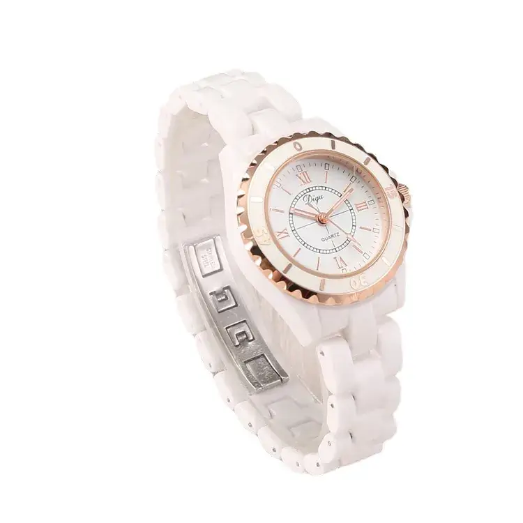 White Ceramic Digital Watch for Women - Image 5