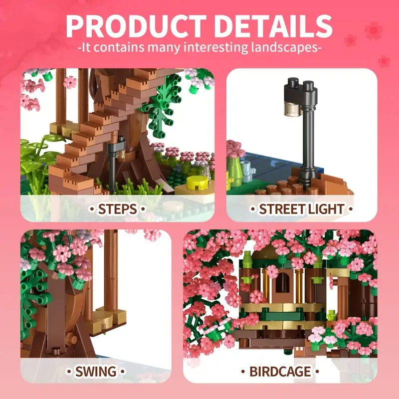 Sakura Station Mini Building Blocks 14+ 625 PCS - Image 19