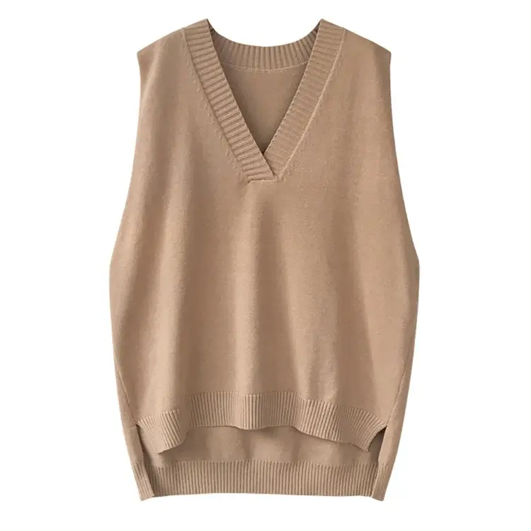 Women Korean V-Neck Sleeveless Knit Vest Set - Image 9