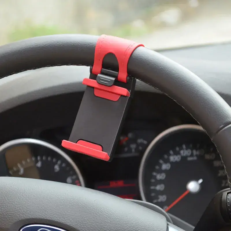 Red Car Steering Wheel Mobile Phone Holder - Image 2