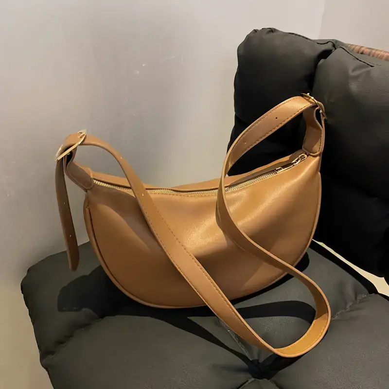 Women Crossbody Bag Brown Large Capacity Summer Style - Image 7