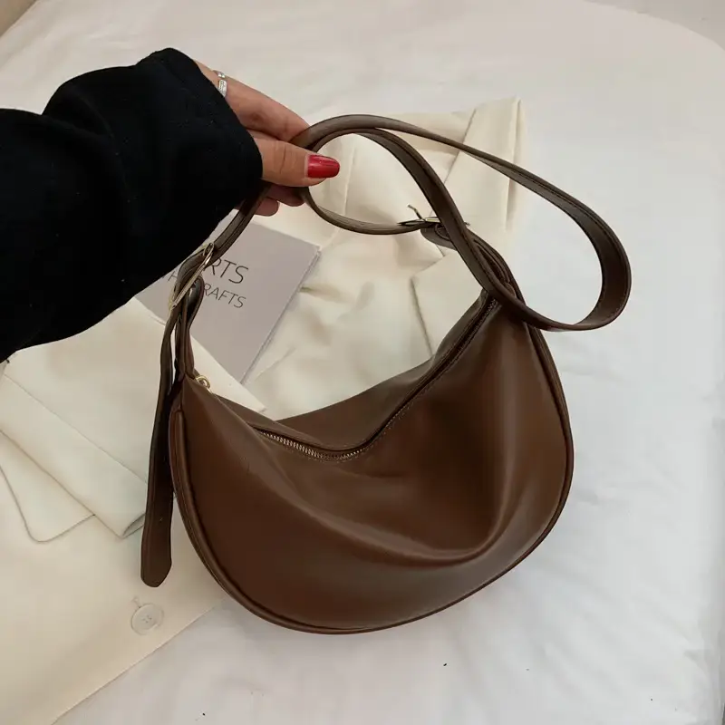 Women Crossbody Bag Brown Large Capacity Summer Style - Image 4