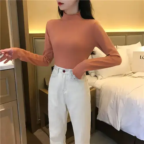 Women's Black Long Sleeve Slim Fit Top - Image 10