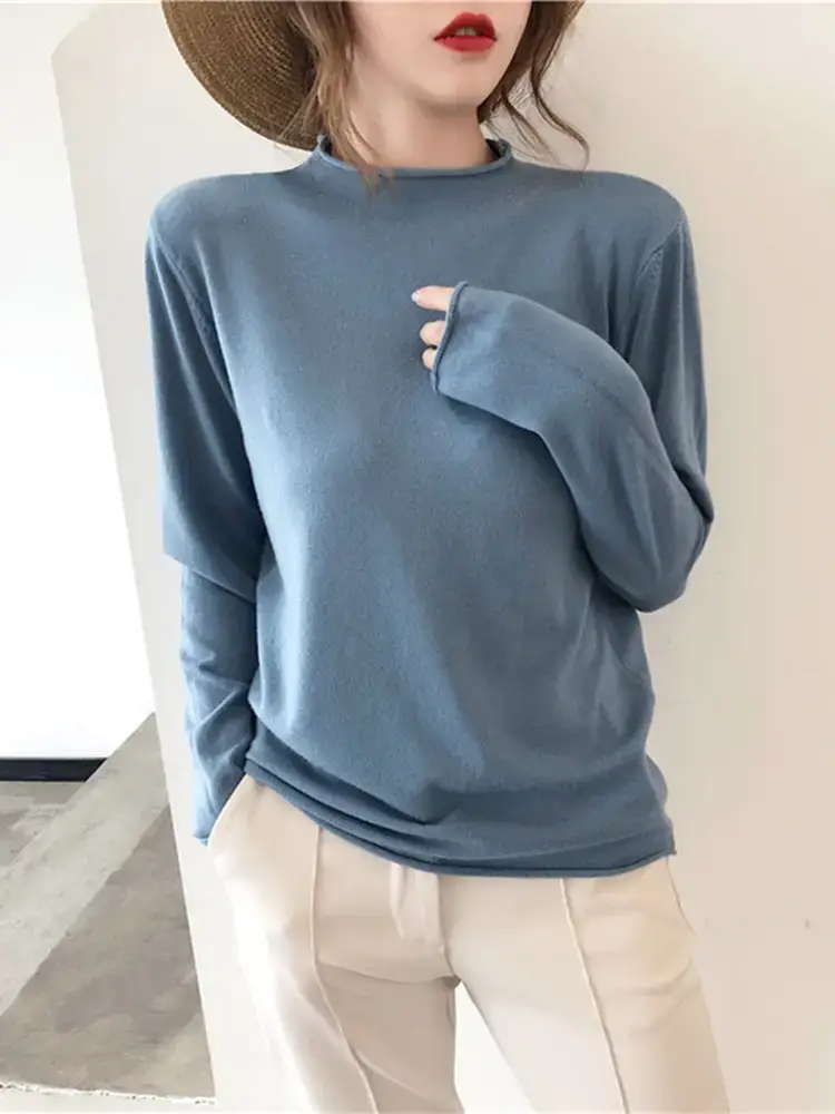 Women's Black Long Sleeve Slim Fit Top - Image 13