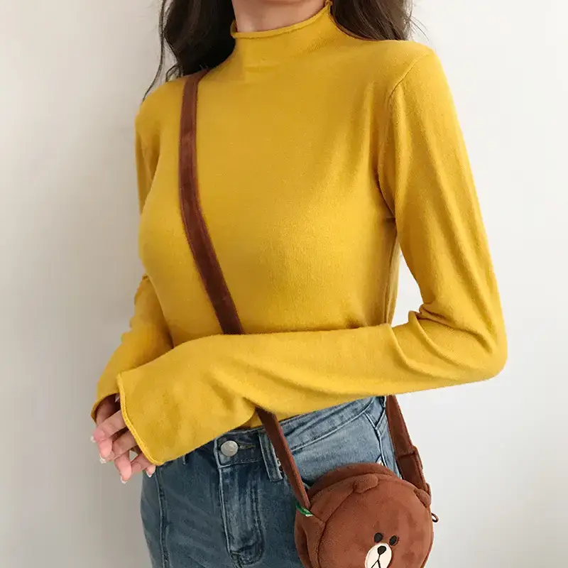 Women's Black Long Sleeve Slim Fit Top - Image 4